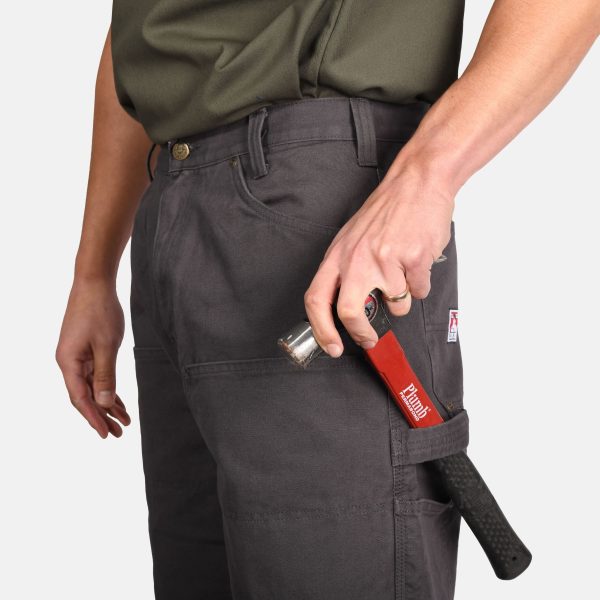 Canvas Double Knee Carpenter Pants - Charcoal